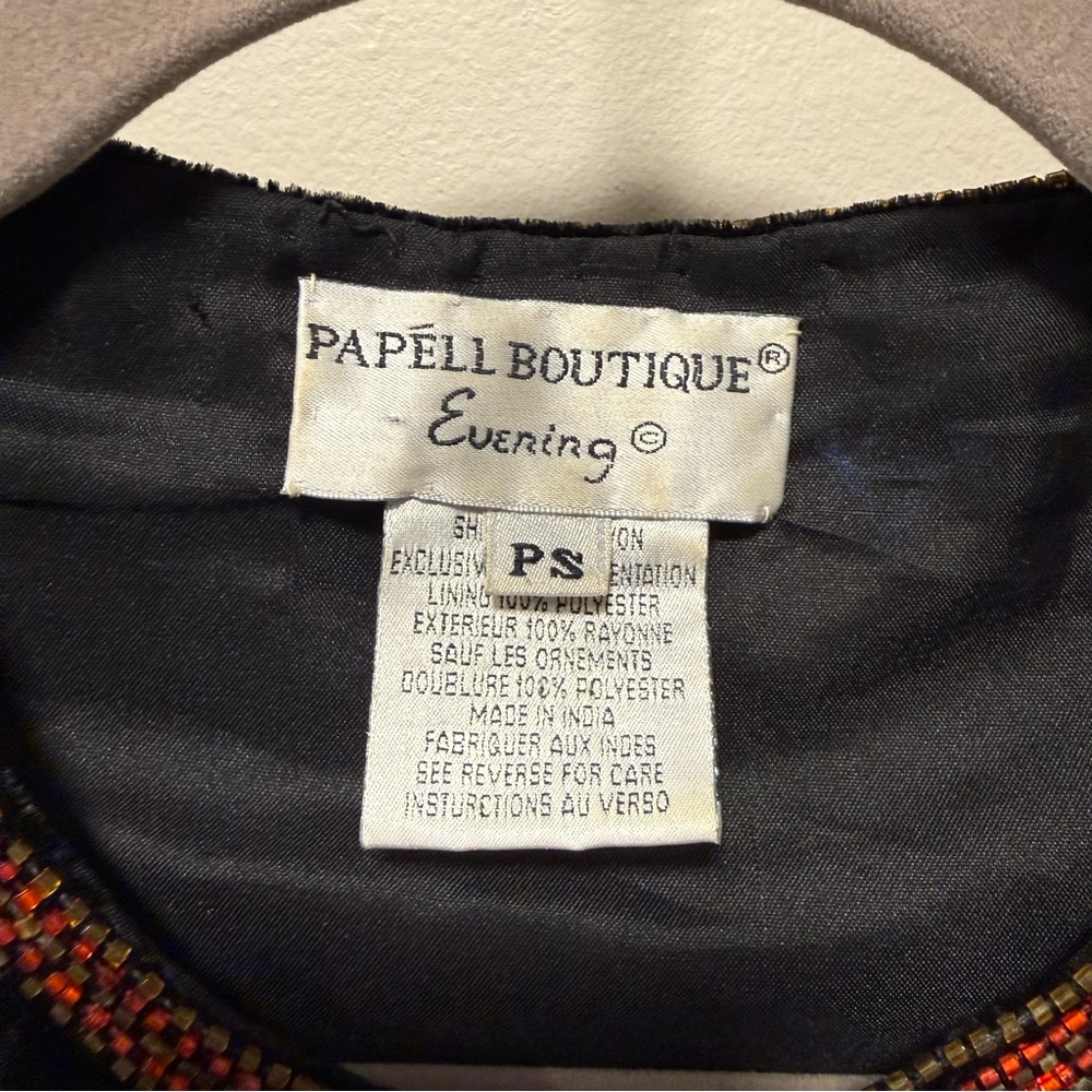 Vintage Adrianna Papell Beaded Velvet Trophy Jacket PS - Picture 6 of 9